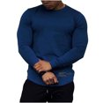 thumbnail image 1 of Pompotops T-shirt à Manches Longues en Coton Extensible pour Hommes Automne Sports Course Grande Taille en Solde, 1 of 8