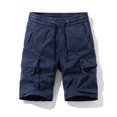 thumbnail image 1 of LYMAYTER Cargo Shorts for Men's Drawstring Elastic Waist Casual Workout Shorts Multi-pocket Design 29-38, 1 of 8