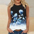 thumbnail image 4 of LSLJS Fashion Women Sleeveless Printed Garment Comfortable Breathable V-Neck Blouses Tops, Womens Tank Tops, 4 of 4