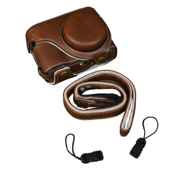 kkiuop Camera Bag Leather Case For Lumix ZS99 / TZ99 Camera Foreskin Cover E7X6 Cover Shell Protective Perforated Base