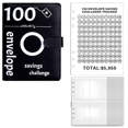 thumbnail image 1 of 100 Envelopes Money Saving Challenge, 100 Envelope Challenge Binder, Money Saving Binder, Budget Book (Black), 1 of 7