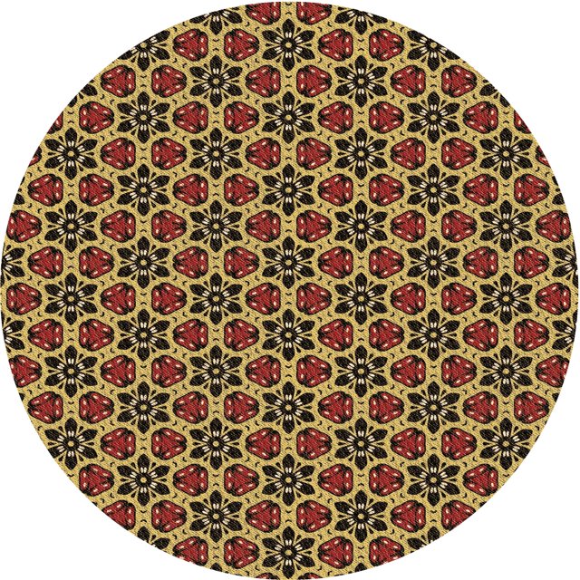 Ahgly Company Tapis Rond Lavable en Machine Intérieur Transitionnel GoldenRod Or, 3 Pieds Rond