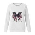 thumbnail image 4 of QATAINLAV Chandails contre le Cancer du Sein pour Femmes Manches Longues Ruban Rose Chandails à Enfiler Hauts Amples Décontractés Col Rond Chandails 2025 Tenues d'Automne Aubaines Quotidiennes du Jour Blanc P, 4 of 5