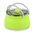 thumbnail image 1 of S SERENABLE Collapsible Folding Silicone Cooking Pot Gas Stove Cooker Kitchen Camping Green, 1 of 9