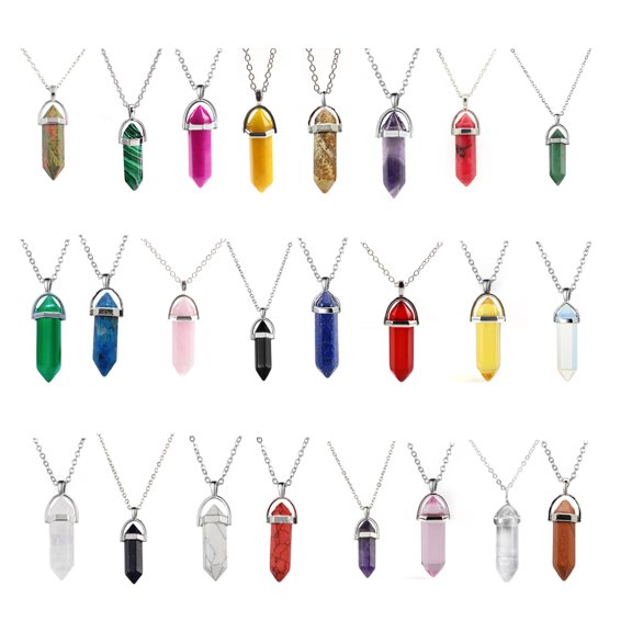 Breloque Colonne Hexagonale Femmes Apprêts Fête Anniversaire Suspension pour Bricolage Pendentifs Breloques en Cristal pour Décorations de Bracelet Boucle d'Oreille Unakite