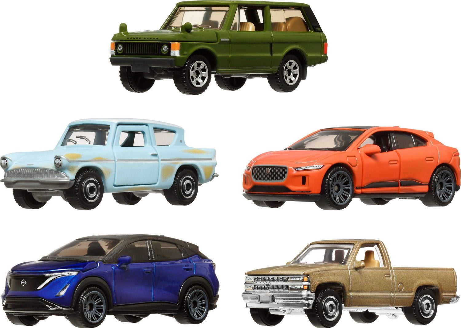 Assortiment de véhicules en métal Matchbox à l’échelle 1:64 avec pièces mobiles