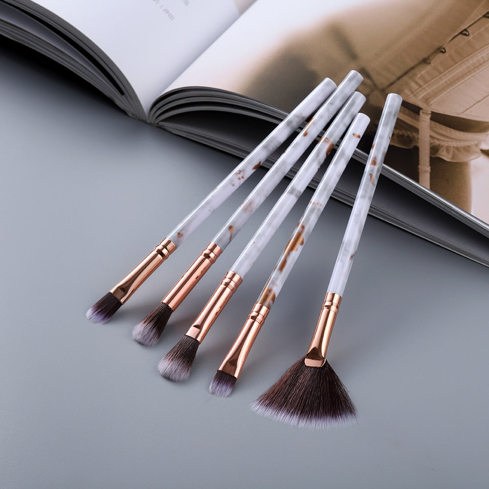 FLD 5/15Pcs Makeup Brushes Tool Set Cosmetic Powder Eye Shadow Foundation Blush Blending Beauty Make Up Brush