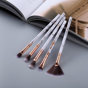 FLD 5/15Pcs Brosses de maquillage Ensemble d'outils Cosmétiques Poudre Eye Shadow Foundation Blush Blending Beauty Make Up Brosse