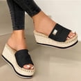 thumbnail image 1 of LSLJS Sandales Compensées Décontractées de Mode pour Femmes Dames Chaussures Pantoufles d'Extérieur, Pantoufles pour Femmes, 1 of 9