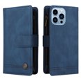 thumbnail image 3 of Case for iPhone 13 Pro Cover Zipper Pocket Wallet Case Magnetic Protective - Blue, 3 of 5