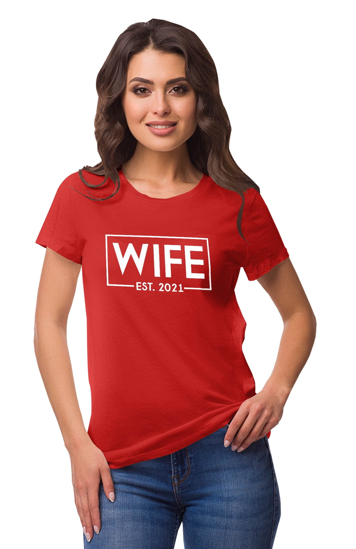 Inkdotpot T-Shirt Personnalisé pour Femmes Top Annonce de Mariage de Femme-RN