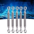 thumbnail image 3 of Turnbuckle Hook And Eye, 5Pcs 304 Stainless Steel Turnbuckle, Eye And Eye Rigging Screw, Shade Sail Hardware, Wire Rope Tension for Backyard, Playground, Outdoor Activities, 3 of 8