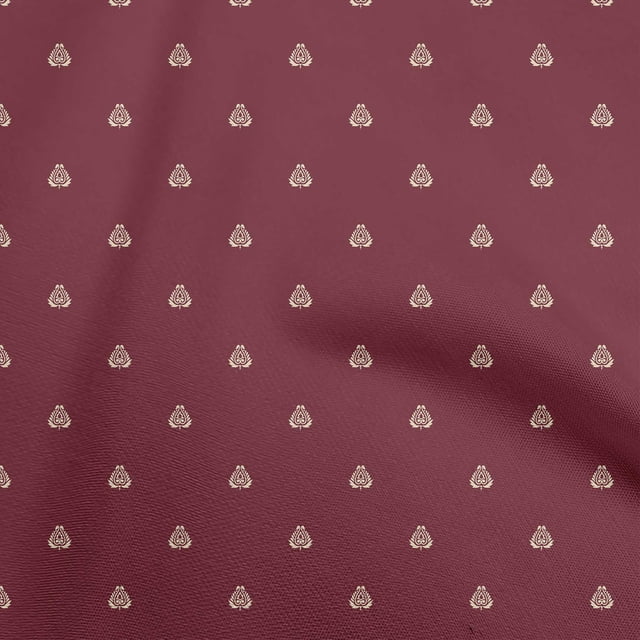 oneOone Velvet Maroon Fabric Block Craft Projects Decor Fabric Printed By The Yard 58 Inch Wide