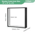 thumbnail image 3 of 2-Pack Dried Flower Frame, 10 x 10 Inch Double Acrylic Wooden Dried Flower Photo Floating Frame [Black], 3 of 7