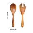 thumbnail image 3 of MVRLSH 50 % de Rabais Clair! Vaisselle Ensemble Pelle Cuillère en Teck Bois Antiadhésif Casserole Pelle de Cuisson Spéciale Fourchette de Cuisson Ménagère Cuillère à Soupe Articles de Cuisine, 3 of 9