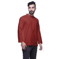 thumbnail image 4 of Atasi Long Sleeve Kurta For Men Solid Mandarin Collar Ethnic Shirt, 4 of 6