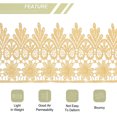 thumbnail image 4 of Uxcell 3.14 inch Wide 5 Yard Lace Ribbon Floral Pattern Khaki Embroidered Lace Trim for Sewing Making, Gift Wrapping, 4 of 5