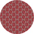 thumbnail image 1 of Ahgly Company Tapis d'Intérieur Lavables en Machine, Ronds Transitionnels Rouge Cramoisi, Ronds de 5', 1 of 7
