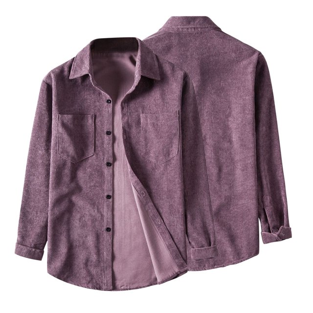Chemise Veste Multi-Poches en Velours Côtelé pour Hommes