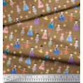 thumbnail image 3 of Soimoi Polyester Crepe Fabric Floral,Medal & Girl Cartoon Print Sewing Fabric Yard 42 Inch Wide, 3 of 3