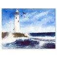 thumbnail image 2 of Designart Lighthouse On The Rocky Island With Seagulls Canvas Wall Art, 2 of 4