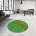 thumbnail image 4 of Ahgly Company Tapis Rectangulaire Lavable en Machine Intérieur Transitionnel Vert Lime, 7 Pieds x 9 Pieds, 4 of 7