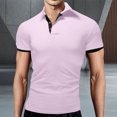 thumbnail image 2 of BOBOGOJP Polo pour Homme à Manches Courtes Léger à Séchage Rapide Randonnée Golf Pêche (Rose,7TG), 2 of 4