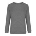 thumbnail image 4 of FAIWAD Tuniques de Printemps pour Femmes Manches Longues Col Rond Ample Décontracté Chandail Basique Couleur Unie, 4 of 6
