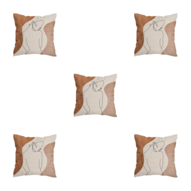 kurtrusly Easy-to-Clean Throw Pillows Cover Fit For Any Room Various Colors Polyester Cushion Cover Pillow Cover Soft Durable W0134-7 5Set