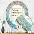 thumbnail image 4 of Designart 'Blocked Abstract' Traditional Mirror - Oval or Round Wall Mirror - 24x36, 4 of 4
