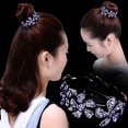 thumbnail image 1 of Femmes Floral Bling Strass Chignon Épingle à Cheveux Twist Cheveux Clip Accessoire de Coiffure, 1 of 8