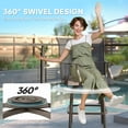 thumbnail image 4 of Outsunny Outdoor Swivel Bar Stools - Set of 2, High Back Curved Armrests, 4 of 10