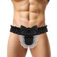 thumbnail image 3 of Birdeem Culottes Aguichant en Dentelle pour Hommes, Fessier Ouvert, String Bas, String, sous-Vêtements, Culottes, 3 of 4
