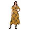 thumbnail image 1 of Moomaya Printed Front Slit Dresses For Women Short Sleeve Kurti Summer Wear, 1 of 6