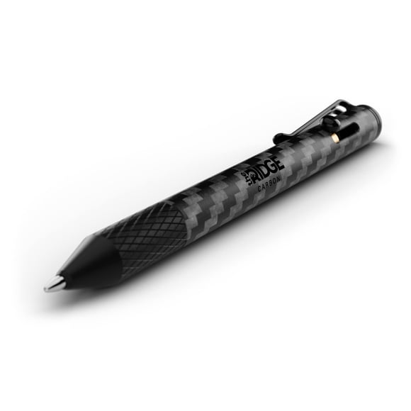 Ridge Stylo à Boulon - Stylo de Transport Quotidien Usiné CNC, Prise Moletée, Recharge Pressurisée, Pince en Acier à Ressort au Manganèse, Stylo EDC Compact de Poche avec S