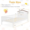 thumbnail image 3 of Gymax Lit pour Enfants Format Simple Lit Plateforme en Bois Massif avec Rangement sous le Lit et Cube de Rangement Blanc, 3 of 9