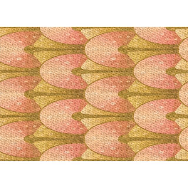 Ahgly Company Tapis d'Intérieur Lavables en Machine Rectangle Transitionnel Jaune Orange, 5' x 7'