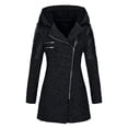 thumbnail image 1 of LSLJS Manteau Ajusté Chaud pour Femmes, Manteau Épais, Manteau d'Hiver, Manteau à Capuche avec Fermeture Éclair, 1 of 4