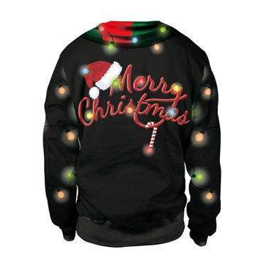 XZNGL Ugly Christmas Sweater Men Christmas Clothing Casual Loose Tops Christmas Day Long Sleeve Round Neck Sweater Long Sleeve for Men Ugly Sweater Christmas