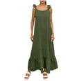 thumbnail image 3 of Sentmoon Robes d'Été pour Femmes 2026 Élégantes Sans Manches à Col Rond Robes d'Été pour Femmes 2026 Couleur Unie Dos Ouvert Coupe Régulière Grande Taille Robe Mini pour l'Été et Temps Chaud Vert TG, 3 of 8