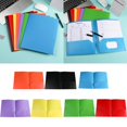 thumbnail image 4 of ZTTD 6 Pack Folders with Pockets, 2 Pocket Folders with Business Card Slot, Plastic Folder with Pockets, Heavy Duty File Folder Bulk, S-chool Business Office Filing Supplies, Random Color, 4 of 9