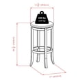 thumbnail image 3 of Winsome - Fiona 3PC table haute & tabourets de siège de coussin, 3 of 9