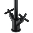 thumbnail image 2 of Ancona Ava Series Single Hole Cross Handle Bathroom Faucet in Matte Black Finish, 2 of 6