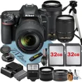 thumbnail image 1 of Nikon D7500 DSLR Camera with 18-140mm + 70-300mm Lens + 2 Pcs 32GB Memory Cards + Tripod + Wideangle + Flash + ZeeTech Accessory Bundle, 1 of 8