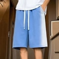 thumbnail image 1 of Styesk Mens Shorts Men's Solid Color Casual Holiday Breathable Shorts Pockets Pants, 1 of 6