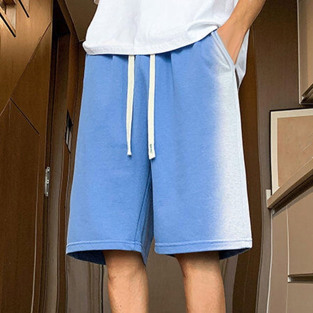 Styesk Mens Shorts Men's Solid Color Casual Holiday Breathable Shorts Pockets Pants