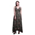 thumbnail image 1 of Bimba Robe Longue à Imprimé Floral pour Femmes, Bretelles Spaghetti, Col en V, Maxi, Tenue de Plage - Petit, 1 of 5