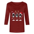 thumbnail image 4 of Amzcrzy Hauts pour Femmes T-Shirts Graphiques de Noël pour Femmes Mode Xmas Col Rond Manches 3/4 Hauts pour Femmes Décontractés Confortables Hauts d'Automne pour Femmes, 4 of 5