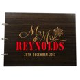 thumbnail image 1 of Mr And Mrs Personalized Name And Date Wedding Guest Book Wooden Photo Albums Memory Guestbook, 1 of 2