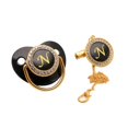 thumbnail image 3 of Baby Pacifier 26 Letter Name Initial Clip Silicone Infant Nipple Bling Newborn Pacifier, 3 of 9